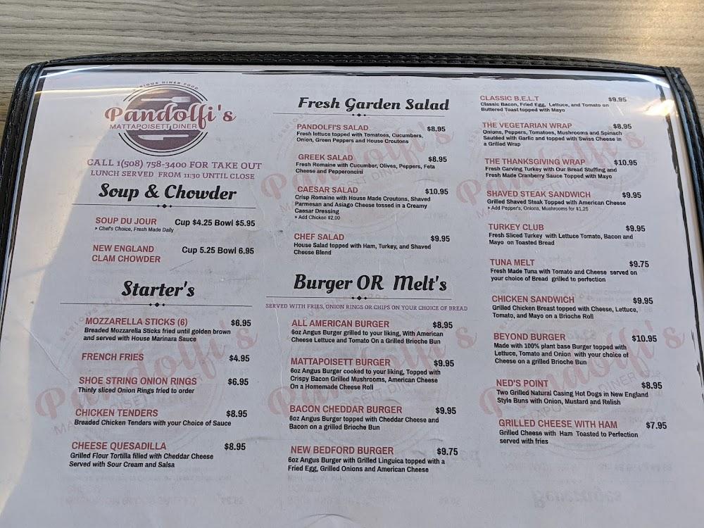 Pandolfi's Mattapoisett Diner Menu image 4